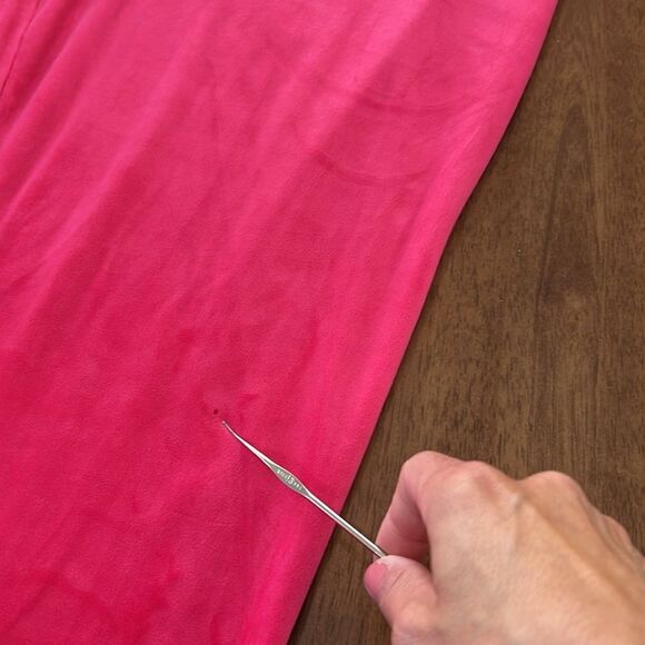 Juicy Couture Velour Tracksuit Set XXL/XL Hot Pink Hooded Y2K Rhinestone Bling - Picture 7 of 12